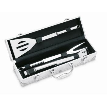 3 BBQ tools in aluminium case  IT3475-14
