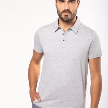 Men's short sleeved jersey polo shirt
