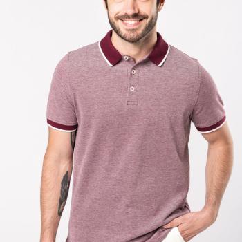 Men's two-tone marl polo shirt