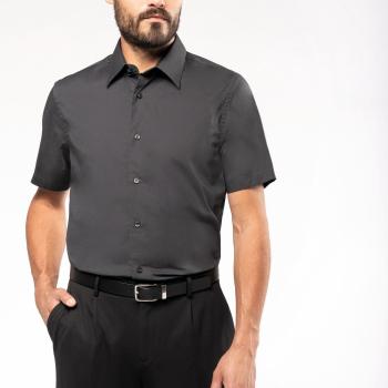 Cotton/elastane short-sleeved shirt