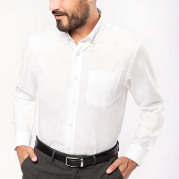 Men's long-sleeved Oxford shirt