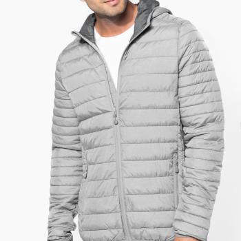 Men's lightweight hooded padded jacket