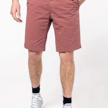 Men's washed effect bermuda shorts