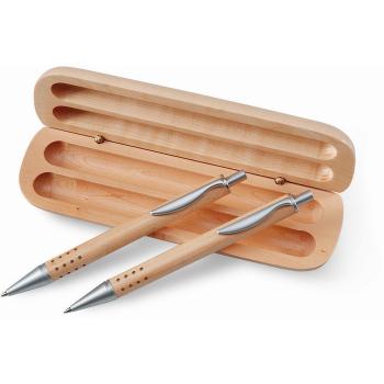 Pen gift set in wooden box     KC1701-40
