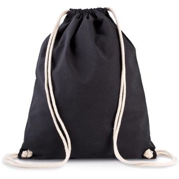 Organic cotton backpack with drawstring carry handles