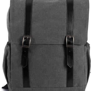 Flap-top canvas backpack