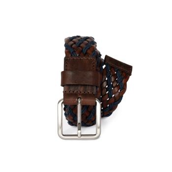 Two-colour plaited belt