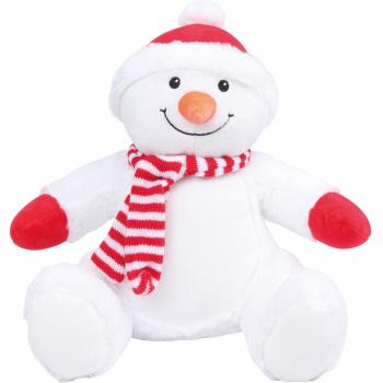 Zipped snowman cuddly toy