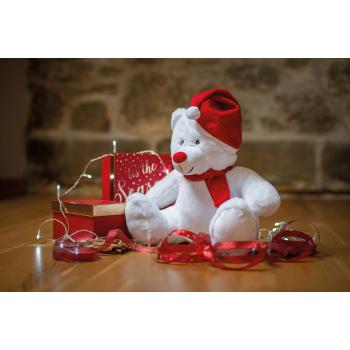 Zipped Christmas cuddly toy bear