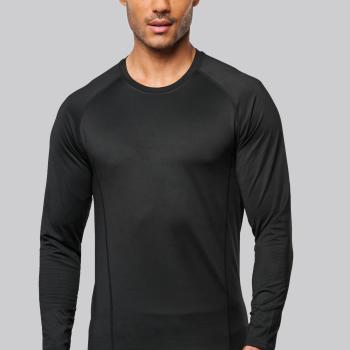 Adults' long-sleeved base layer sports T-shirt