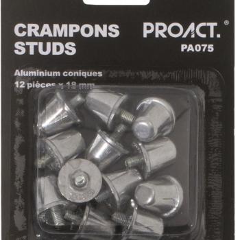 Pack of 12 conical aluminium studs
