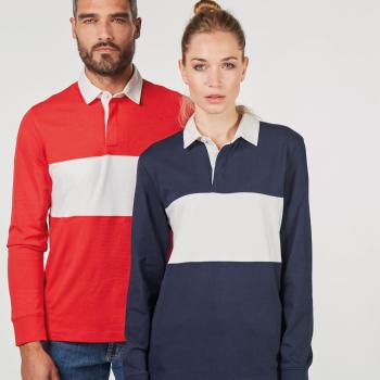 Long-sleeved rugby polo shirt