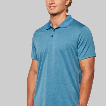 Adult short-sleeved marl polo shirt