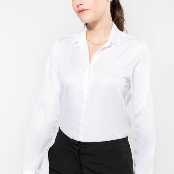 Ladies' long-sleeved twill shirt