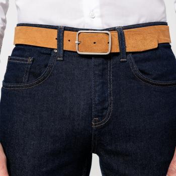 Men's velvet leather belt