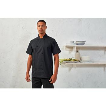 Coolchecker® short-sleeved chef's jacket