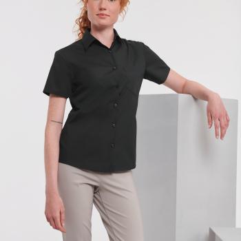 Ladies' Short-Sleeved Polycotton Poplin Shirt