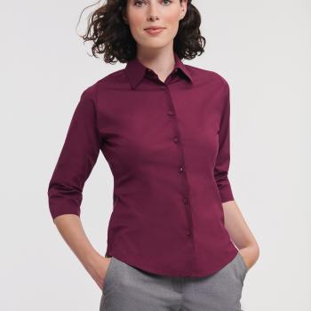 Ladies' 3/4 Sleeved Fitted Shirt