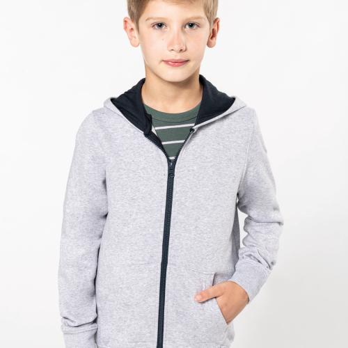 Kids’ full zip hooded sweatshirt