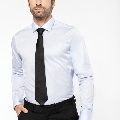Men's long-sleeved twill shirt