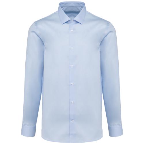 Men's long-sleeved poplin shirt