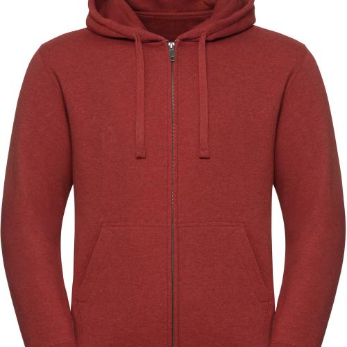 Authentic full zip hooded melange sweatshirt