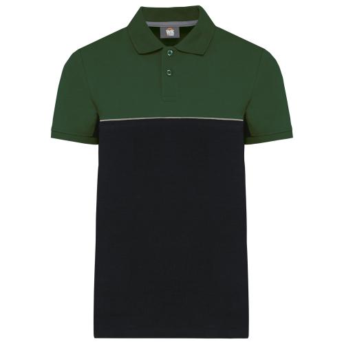 Recycled two-tone short sleeves poloshirt