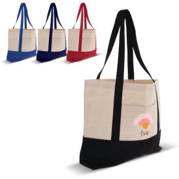 Beach bag OEKO-TEX® cotton 280g/m² 42x10x30cm