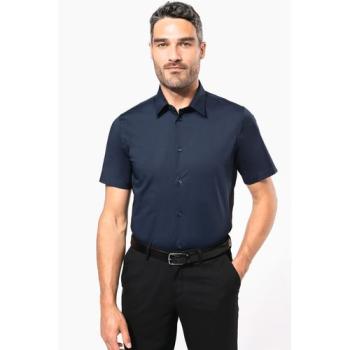 Cotton/elastane short-sleeved shirt
