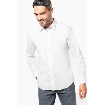 Men's long-sleeved cotton / elastane shirt