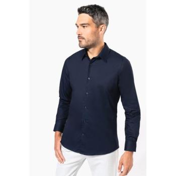 Men’s long-sleeved cotton poplin shirt