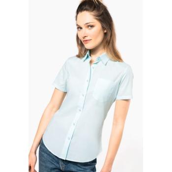 Ladies’ easy-care short sleeve polycotton poplin shirt