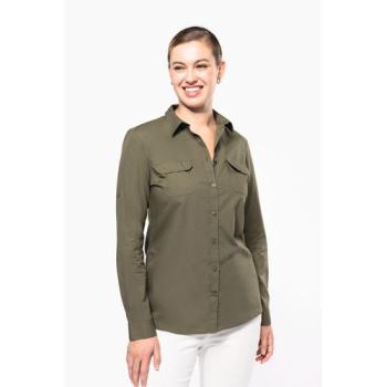 Ladies' long sleeved safari shirt