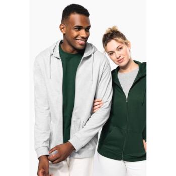 Full zip hooded sweatshirt