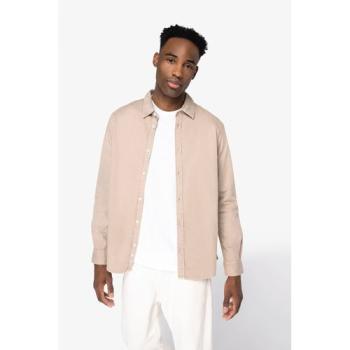 Eco-friendly men's washed effect shirt
