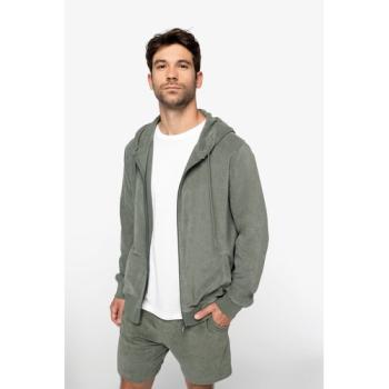 Sweat-shirt écoresponsable en éponge zippé à capuche homme
