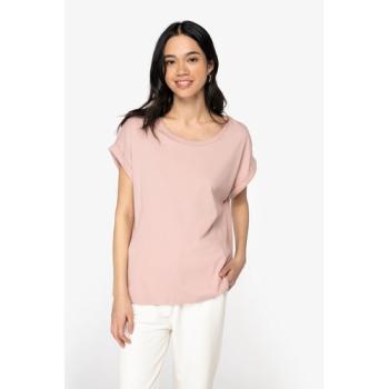 T-shirt écoresponsable à manches à revers femme