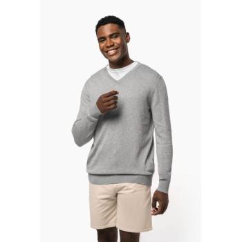 Men's eco-friendly V-neck jumper