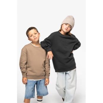 Sweat-shirt écoresponsable à col rond oversize enfant