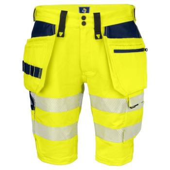 6575 SIGNALISATIE STRETCHSHORT MET SPIJKERZAKKEN EN ISO 20471 KLASSE 2/1