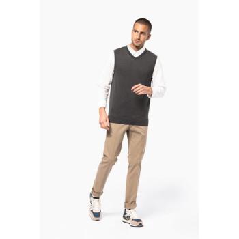 Men's sleeveless V-neck jumper