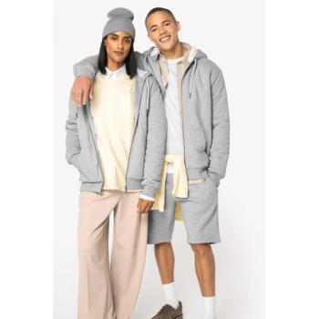 Sweat-shirt écoresponsable zippé doublé en sherpa unisexe