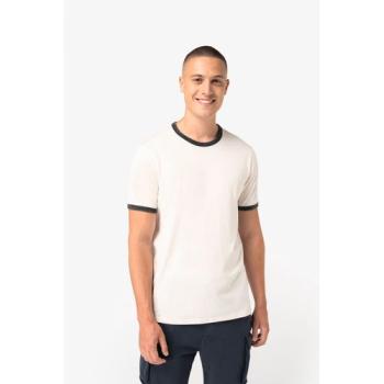 T-shirt ringer écoresponsable à bords contrastés effet délavé homme