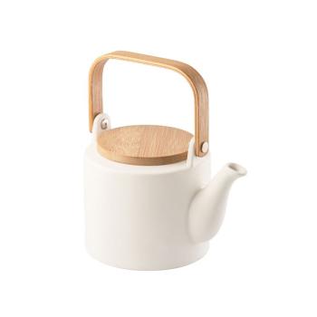 GLOGG. 700 mL ceramic teapot with bamboo lid 700 mL