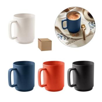 MIGHTY. Ceramic mug with cylindrical body
