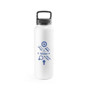 SINNER. Bouteille en acier inoxydable recyclé à 90 % d'une grande capacité allant jusqu'à 1200 mL