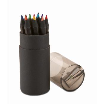 12 crayons de couleurs noirs   IT3630-03