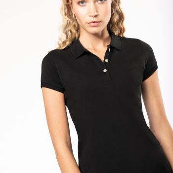 Polo Supima® manches courtes femme