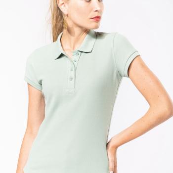 Ladies’ organic piqué short-sleeved polo shirt