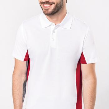 Flag > Short-sleeved two-tone polo shirt